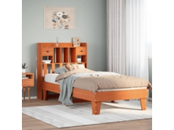 Cama Sem Colchão 90x200 Cm Pinho Maciço Castanho-mel