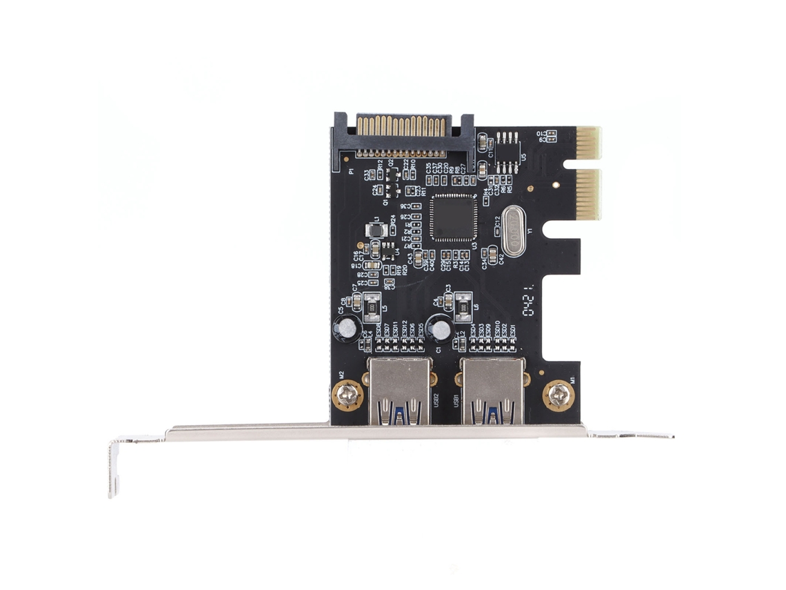 Placa De Expansão Pci-e Usb3.0 5gbps Adaptador De Computador Desktop De Alta Velocidade Com 2 Portas