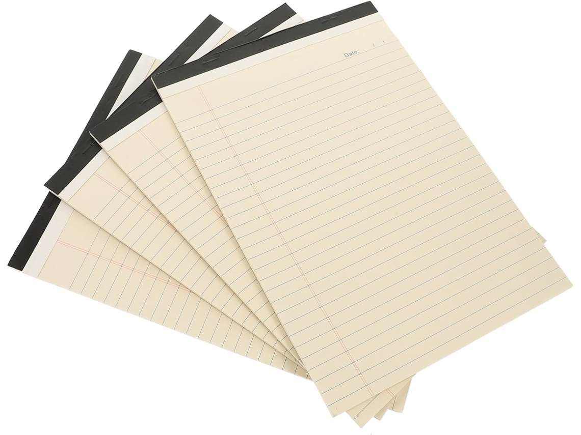 Bloco-notas A4 De Poche Pratique 4pcs Em Papel Bege