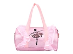 Ats bolsa de Dança para Meninas Bailarinas com Lantejoulas e Tule Longo Rosa Bolsa de Ombro para Dança Ballet