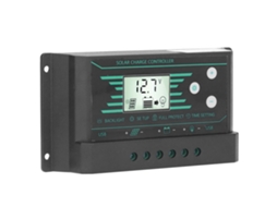 Controlador De Carga Solar Pwm 30a 12v/24v Lcd Usb