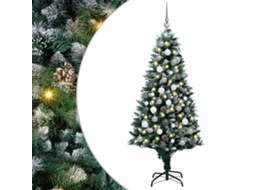 Vidaxl Árvore De Natal Artificial Verde 180 Cm Pvc, Aço E Plástico
