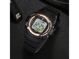 Reloj Casual De Moda Para Hombres Estudiantes Con Correa De Silicona Impermeable Dorado