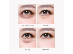Máscara elástica para os olhos, reparadora e hidratante, para olheiras, bolsas, cuidado com a área dos olhos, suavizante e iluminadora, 7,5g/par