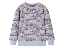 Sweatshirt Para Criança Cinzento Mesclado 116