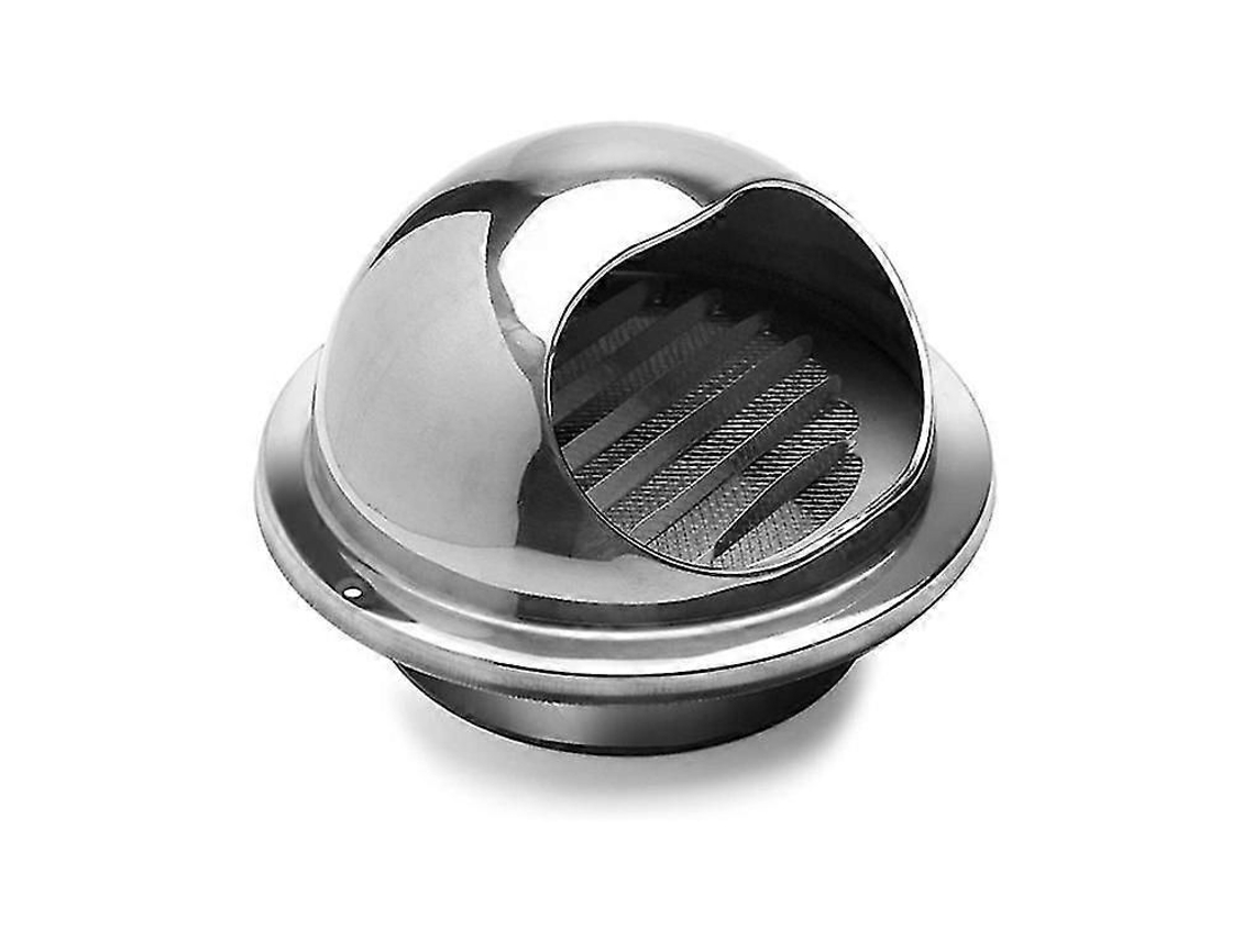 Grade De Ventilação Redonda De 6 Polegadas, Aço Inoxidável, Prata
