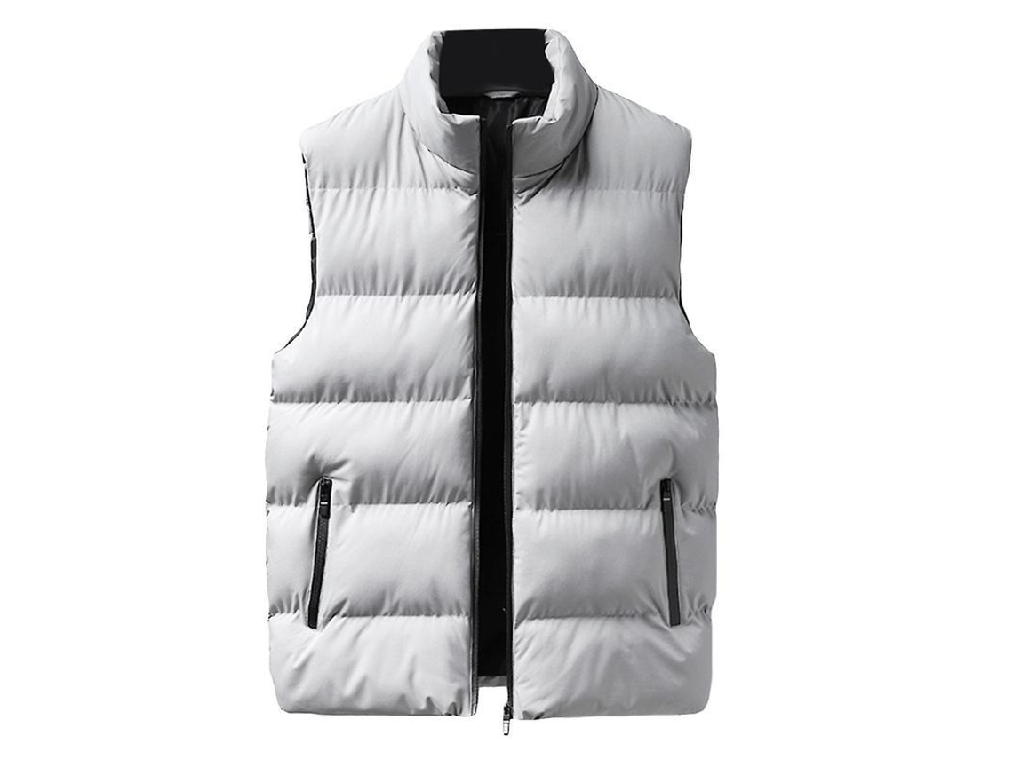 Colete masculino casual acolchoado de gola alta Mystdiy 2026 para uso externo