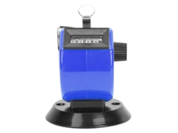 Calculadora Manual Berm de 4 Dígitos, Ferramenta de Contagem Mecânica em Plástico Abs com Base de Gancho, Azul BRILVIBERA