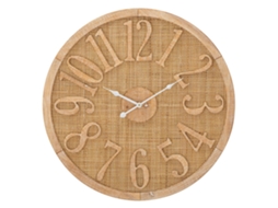 Relógio De Parede Boho Cm Ø 60x4,5 Único / Natural / Branco