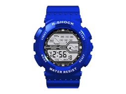 Relógio Esportivo Multifuncional Masculino, com Visor Led Grande, À Prova D'água e Luminoso. MDUG (azul)