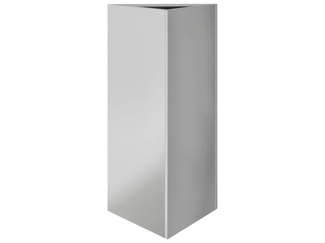 Vaso de jardim VIDAXL Prateado Metal (40x34.5x70cm)
