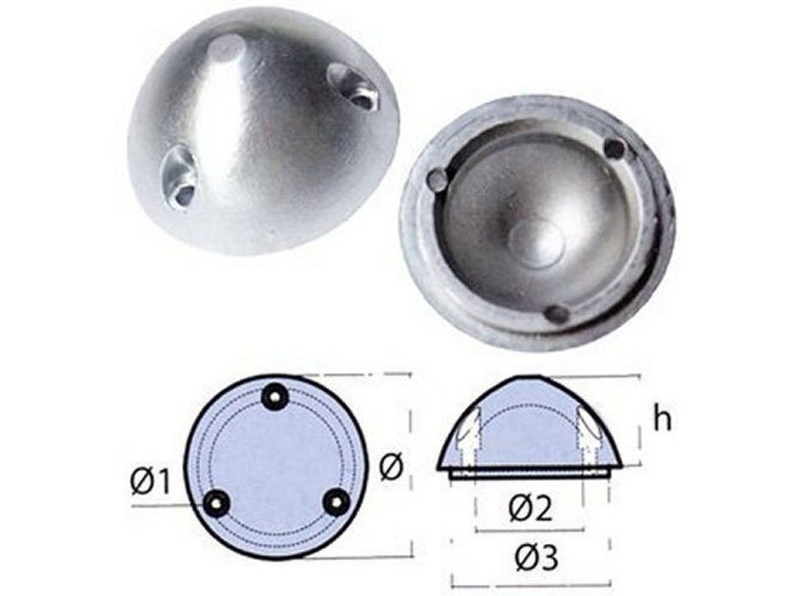 Ânodo Da Hélice Variprop Prateado 67 Mmtecnoseal