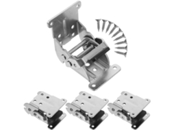 Conjunto De 4 Dobradiças Dobráveis Com Trava Automática Em Aço Inoxidável Para Armários E Bancadas, Com Extensão