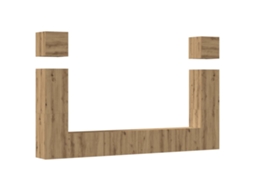 Tv Cabinet Set, Tv Cabinet Sets Vidaxl Marrom Madeira Processada (n/a)