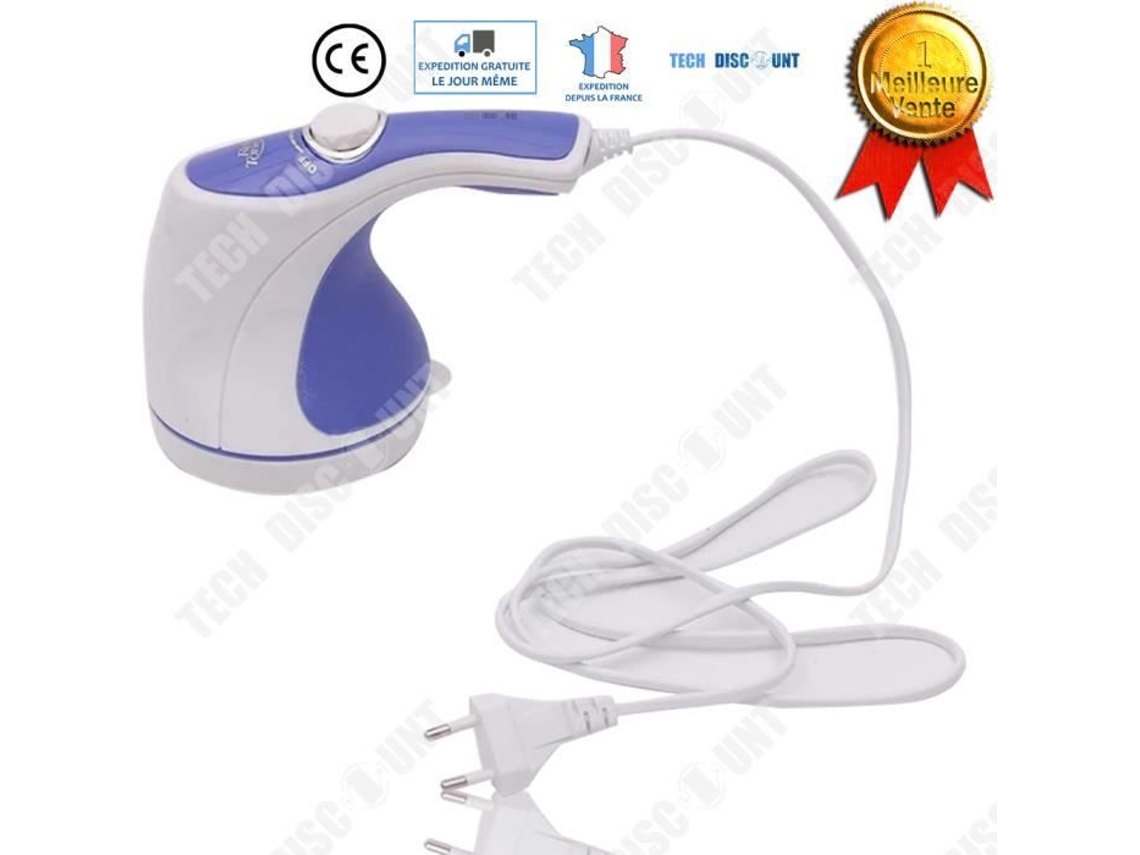 Dispositivo de Massagem Corporal Cuidados Beleza Multifuncional Massageador Cabeça Anti Celulite Perna Pescoço Cervical Azul Branco Pequeno INNOVTEC