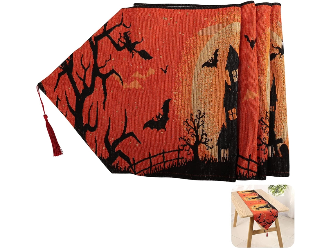 Caminho Mesa Halloween Casa Decorativo