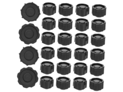 Pacote Com 50 Tampas Pretas De Pp Para Uso Industrial.