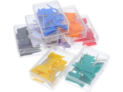Conjunto de 160 alfinetes multicoloridos para cortiça galpada, feitos de plástico resistente e ferro, ideais para uso em
