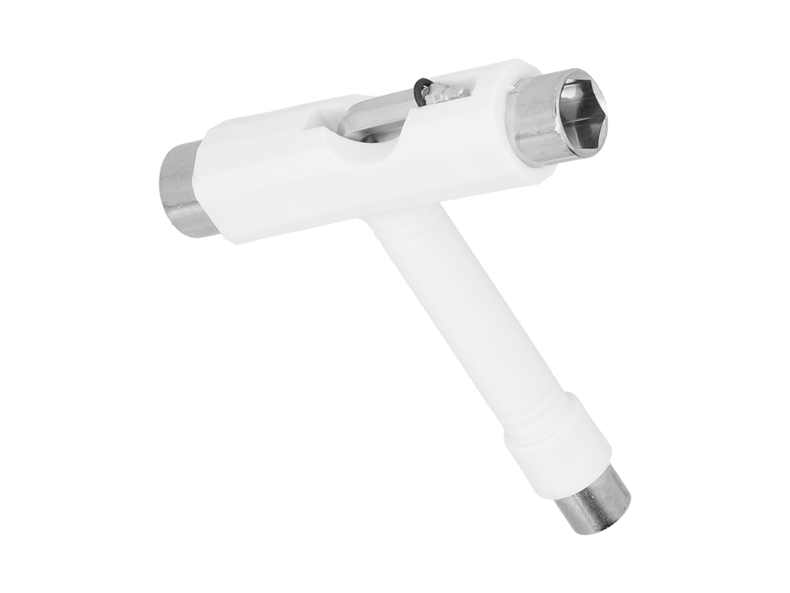 Ferramenta Multifuncional Portátil Para Skateboard Kit Chave Hexagonal Tipo T Peças Fixas Hardware Branco