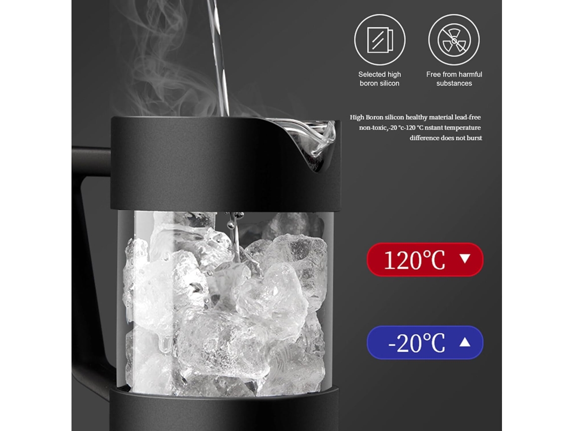 Cafeteira Tipo Prensa Francesa Com 3 Filtros, 100% Livre De Bpa, 600 Ml