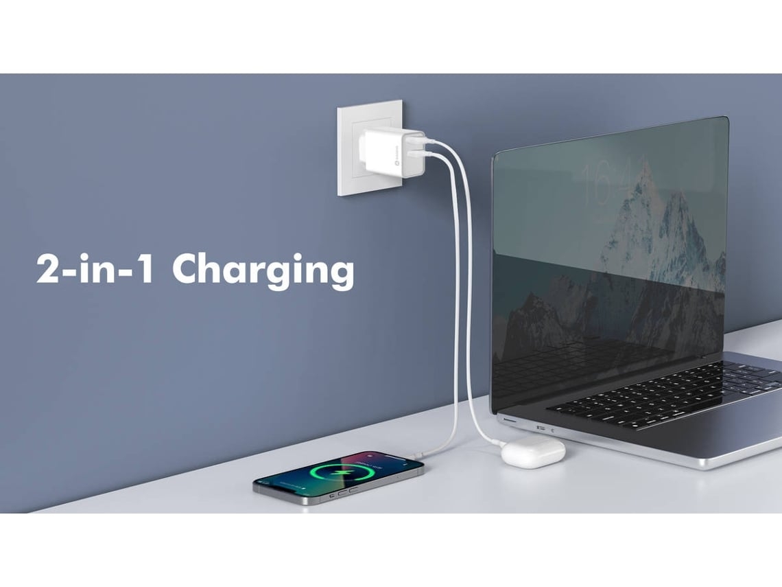 Kit Carregador GOODIS USB-C - 20W e USB-A - 18W (Outlet Caixa Aberta )
