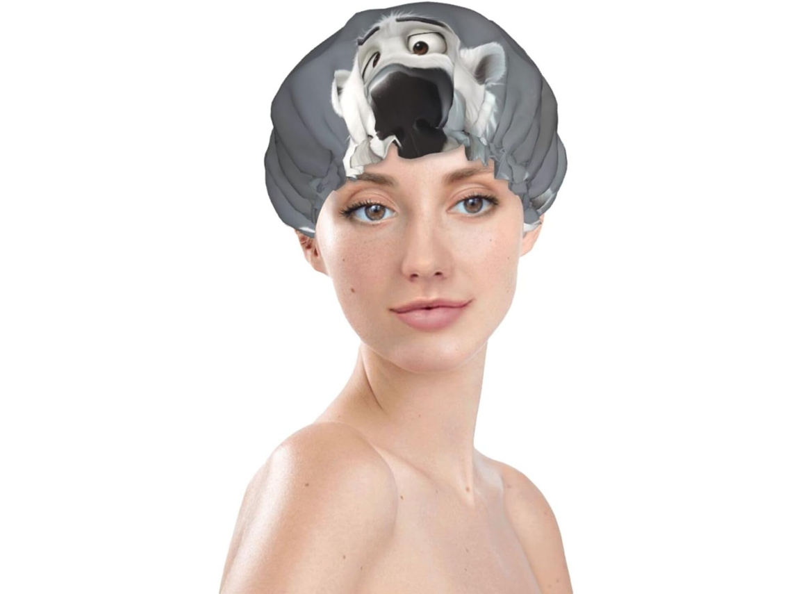 Touca De Banho Feminina, Reutilizável, Impermeável, Dupla Camada, Com Elástico, Ideal Para Cabelos Longos, Com Estampa