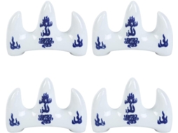 Kit De 4 Porta-pincéis De Cerâmica Clara Para Caligrafia, Simples E Espaçosos, Ideais Para Organizar Seus Pincéis Na