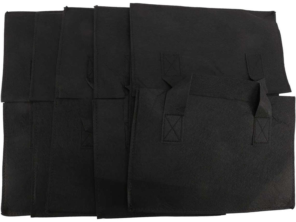 Conjunto De 5 Canteiros Elevados Para Jardim, Sacos De Plantio Quadrados Para Mudas De Hortaliças Co Gokoco
