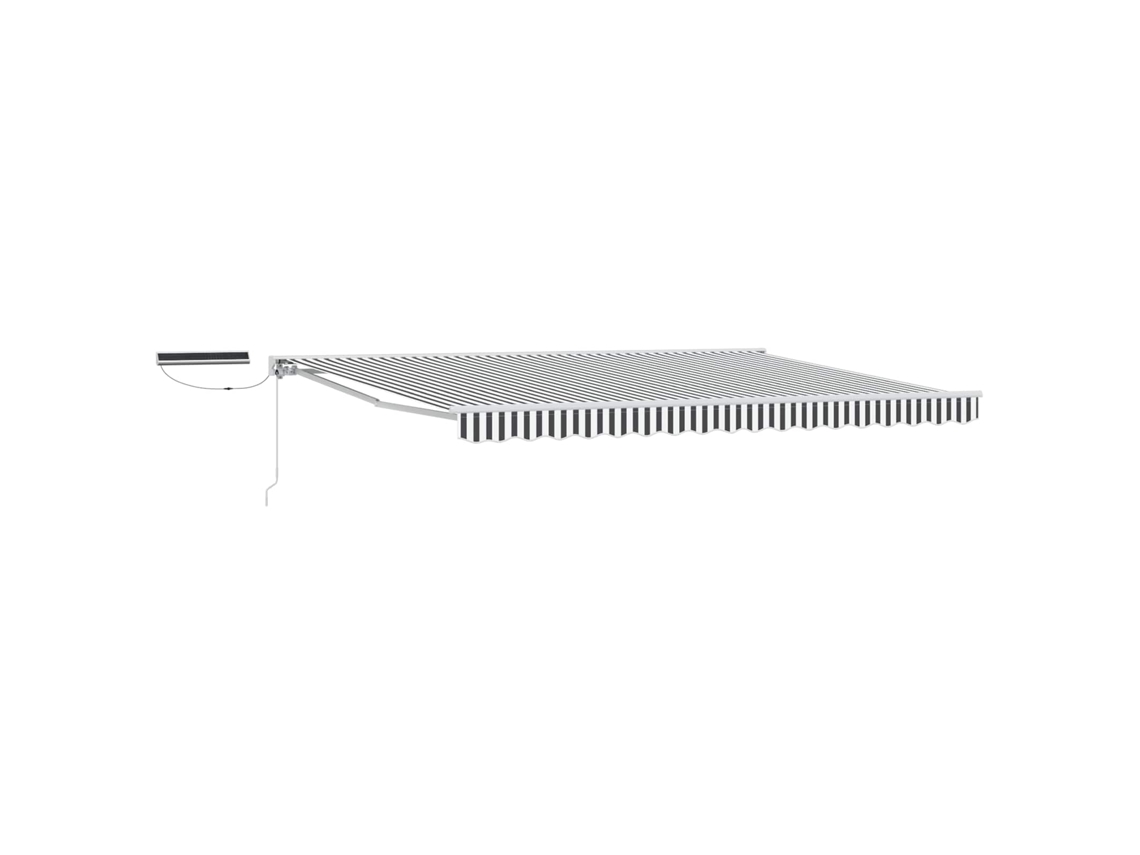 Conjunto 1 Toldo Retrátil Elétrico Vidaxl Branco Alumínio (5 X 3 M)