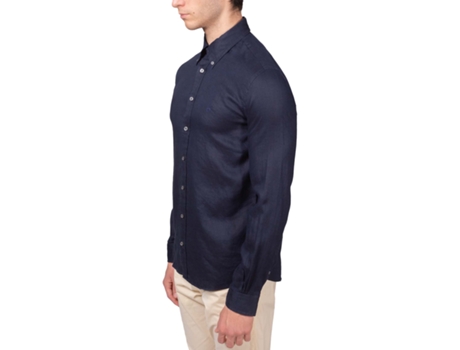T-Shirt Ultrafina de Homem BROOKS BROTHERS Mens Button Down Linho Azul (L)