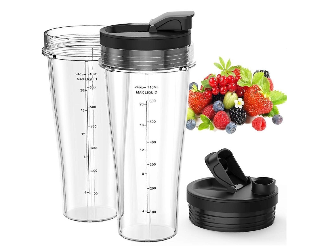 Peças de reposição para liquidificador Ninja, copos de 700 ml com tampas, lâminas para Nutri Ninja Brilvibera