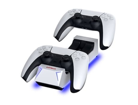 Carregadores de Controle Ps5 NYKO Dualsense Controller Charger White