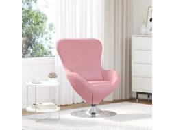Vidaxl Cadeira Ovo Rosa Veludo