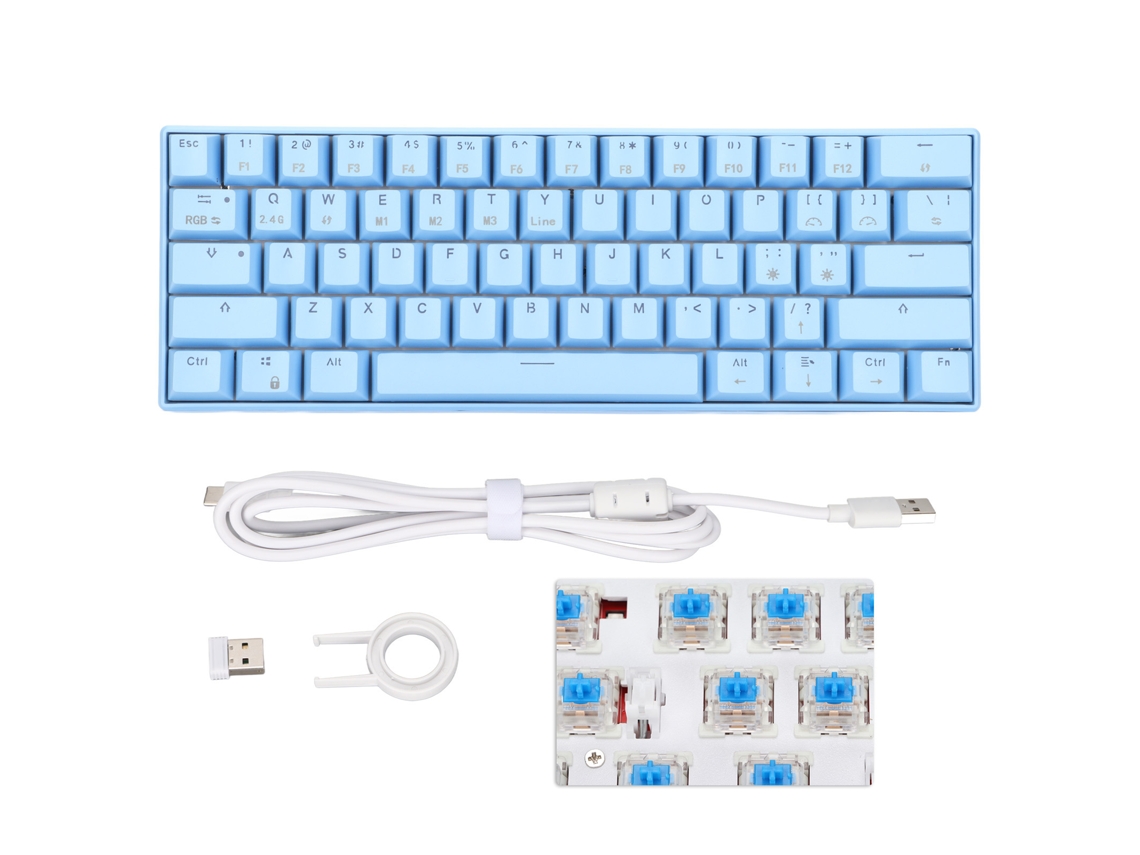 Teclado Mecânico LAXISCREED Rgb Sem Fio 3 Modos