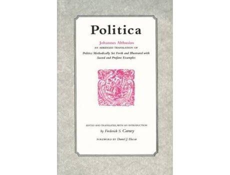 Livro politica de johannes althusius (inglês)