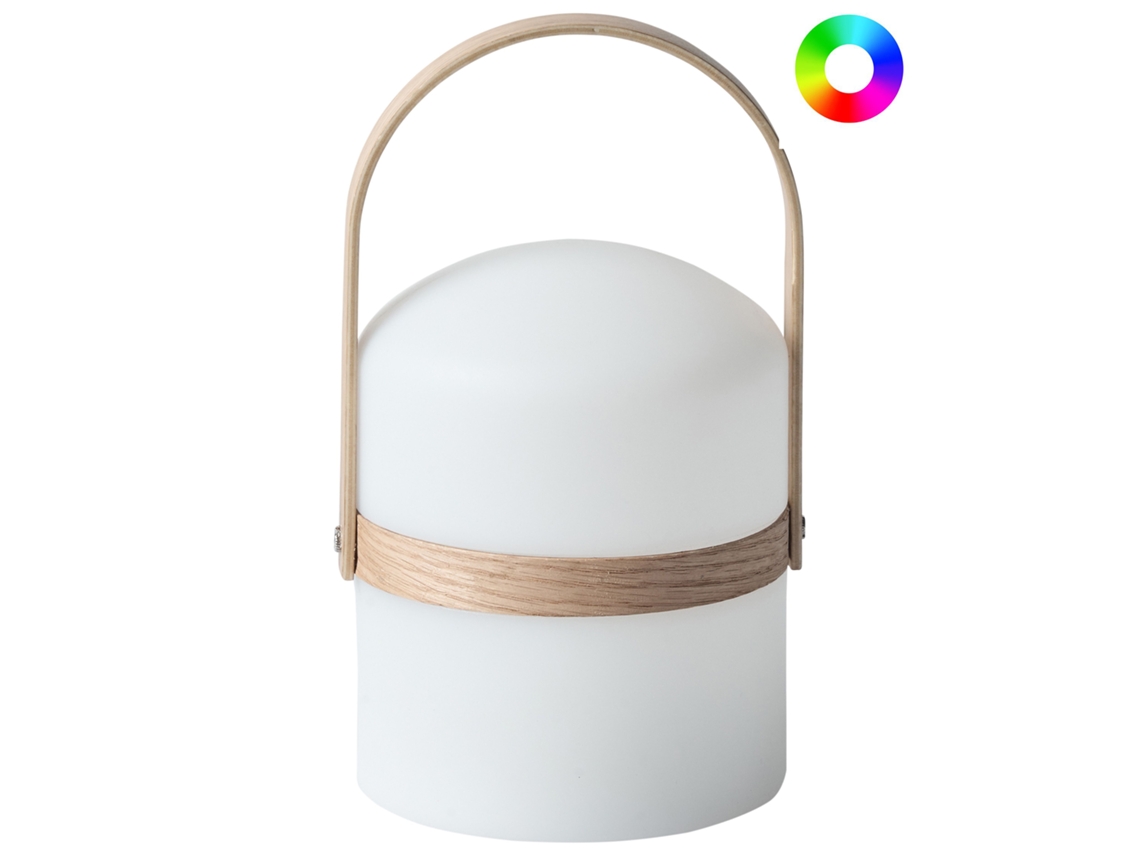 Candeeiro De Mesa Led Para Exterior Estero Com Comando Remoto Branco