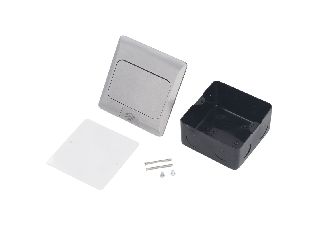 Tomada de chão tripla embutida americana padrão (com duas portas USB, tipo pop-up)