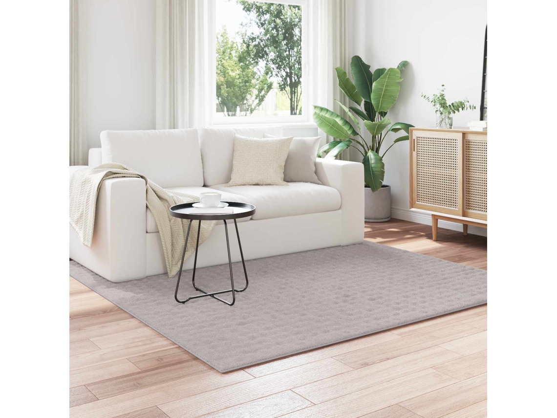 Vidaxl Tapetes De Área Quadrado Sirolo Areia 120 X 120 Cm Poliéster