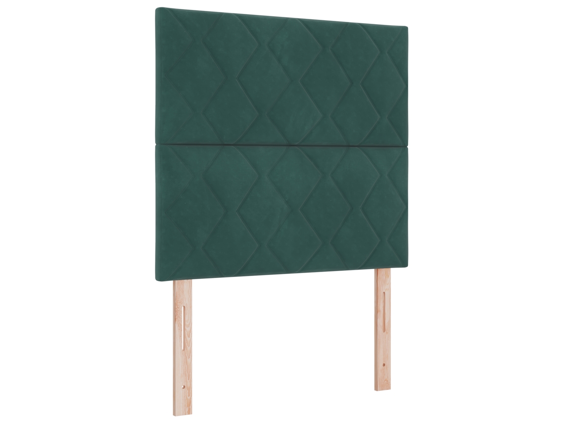 Estrutura De Cama Estofada De Veludo Com Armazenamento Vidaxl Verde Veludo (120x190 Cm)