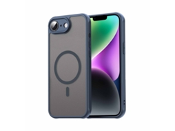 Capa Tumundosmartphone Magnética Para Iphone 17e (6.1) Com Borda Azul E Proteção Para A Câmera