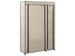 Vidaxl Roupeiro Dobrável 110x45x175 Cm Tecido Creme
