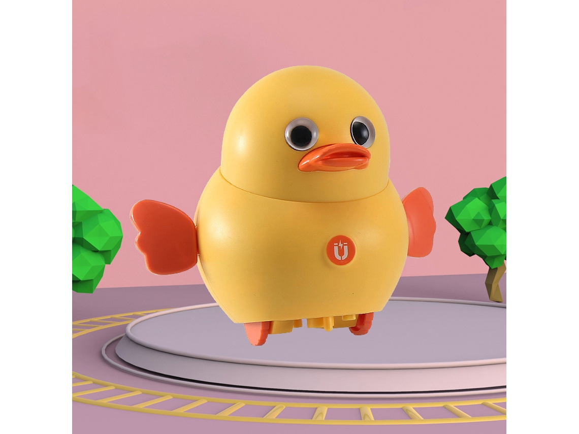 Primerox brinquedo Elétrico de Animal Pato Amarelo com Andamento Magnético e Balanço para Crianças