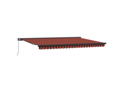Conjunto 1 Toldo Retrátil Vidaxl Vermelho Lona (500 × 300 Cm)