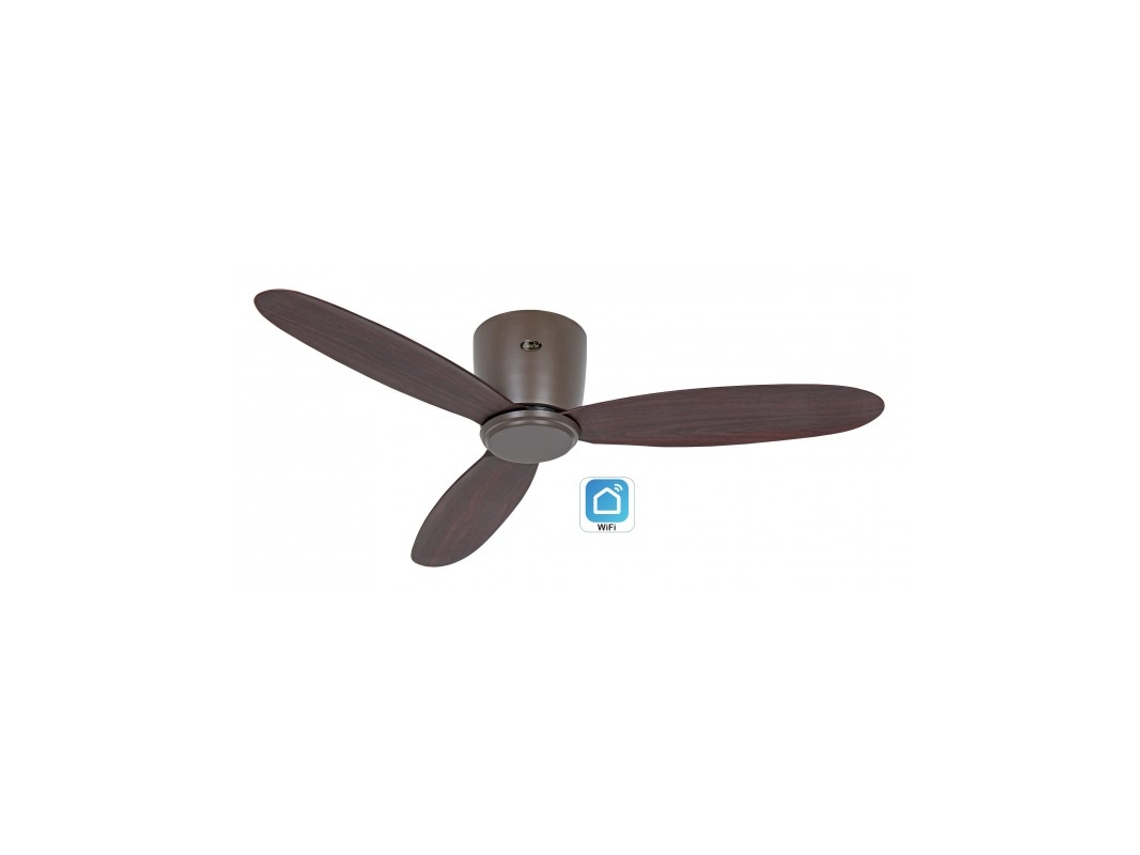 Ventilador de Teto CASAFAN 313282W Eco Plano Ii 132Cm Nogueira Wi-Fi