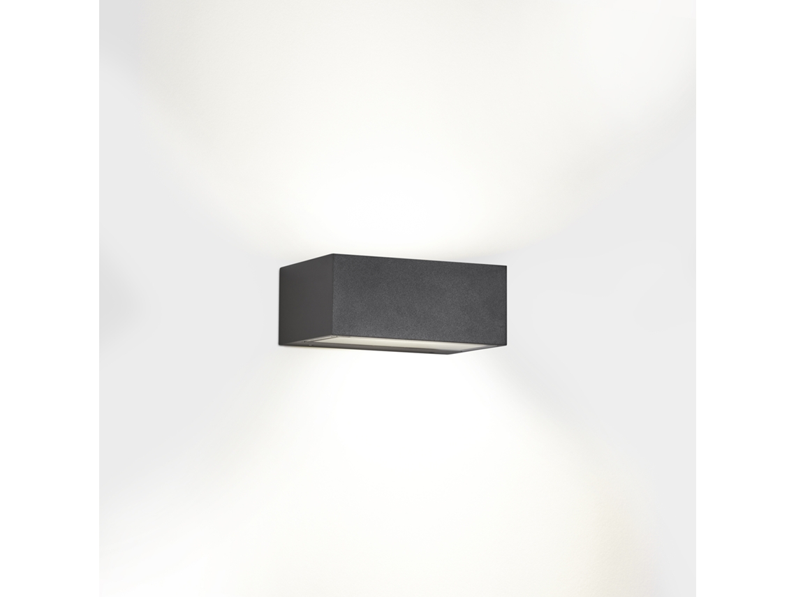 Ledsc4 Nemesis - Aplique 220x225x90mm, Alumínio, Cor Cinzento, Led 19.2w, 2700k, 1816lm, Ip65