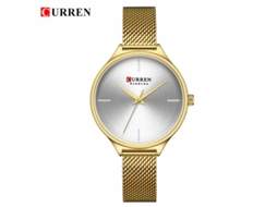 Relógio Feminino Casual De Quartzo Com Pulseira De Malha Milanesa Em Aço Inoxidável.