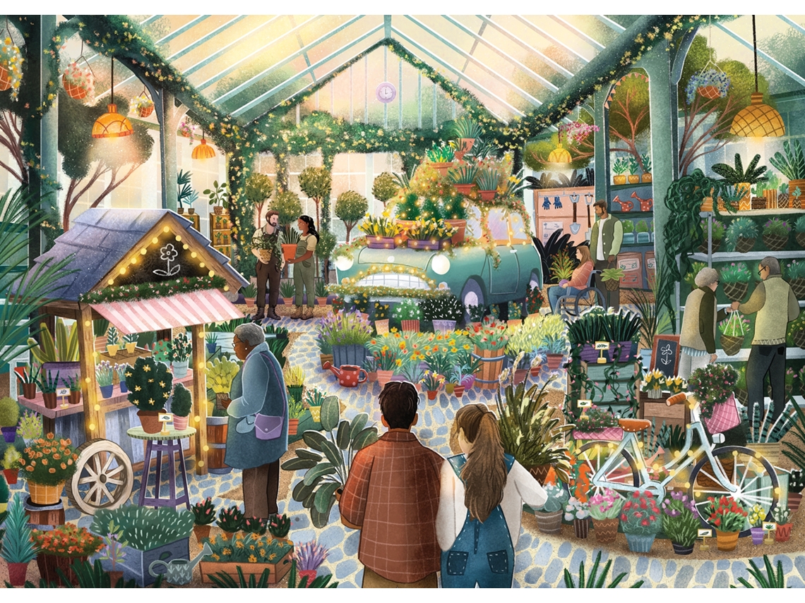 Quebra-cabeça Gigante De Flores E Plantas Com 1000 Peças Falcon 1110500135