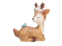 Topo de Bolo Veado Fofo em Resina Sika Deer Decorativo para Casamento Natal Festas Sobremesas | S/MARCA