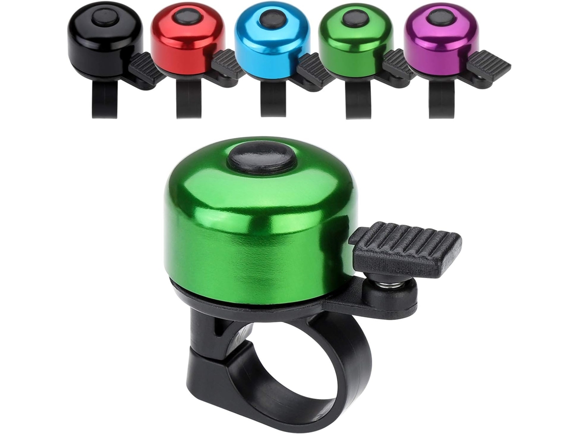 Campainha de Bicicleta AQUAFORGE alumínio, verde, segurança para Mtb, estrada, scooter e uso infantil ou adulto