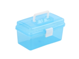 Caixa De Ferramentas Portátil De 2 Camadas Para Eletricista Residencial, Organizador De Plástico Para Ferramentas De Hardware, 20x11x10,5cm